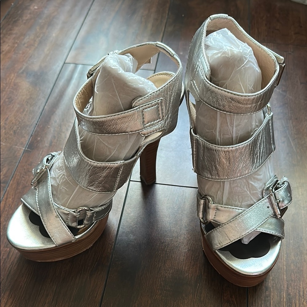 Silver Platform High Heels